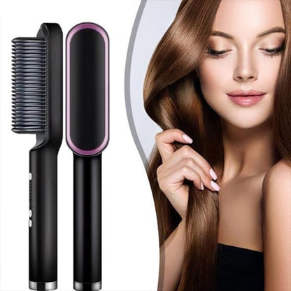 2 in 1 Electric Hair Straightener Brush